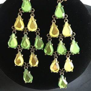 Chandelier earrings.